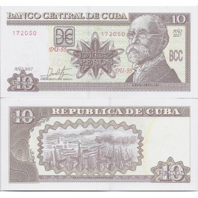 KUBA 10 PESOS 2017 P # 117 UNC