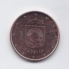 LATVIJA 5 EUROCENTS 2023 KM # 152 UNC