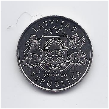 LATVIA 1 LATS 2008 KM # 92 UNC WATER LILY 1