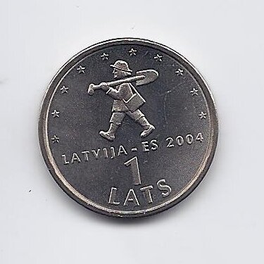 LATVIA 1 LATS 2004 KM # 61 UNC EU