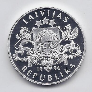 LATVIA 10 LATU 1996 KM # 33 PROOF Corncrake 1