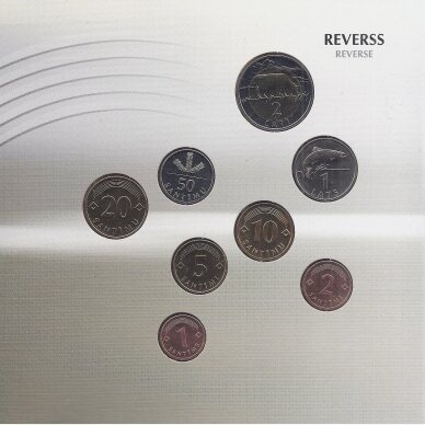 LATVIJA 1992 - 1999 m. Oficialus monetų rinkinys 1