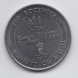 POLAND 10 000 ZLOTYCH 1991 Y # 217 XF May 3rd Constitution