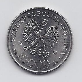 POLAND 10 000 ZLOTYCH 1991 Y # 217 XF May 3rd Constitution 1