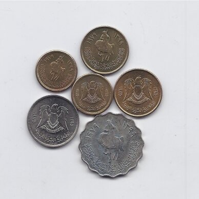 LIBYA 1975 -1979 6 coins set 1