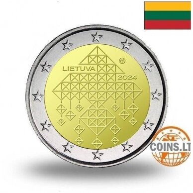 LITHUANIA 2 EURO 2024 STRAW GARDENS