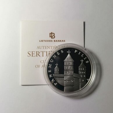 LITHUANIA 50 LITU 2007 KM # 161 PROOF PANEMUNE CASTLE