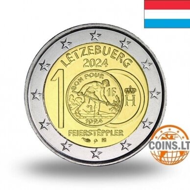 LUXEMBOURG 2 EURO 2024 100 YEARS FRANC - FEIERSTEPPLER