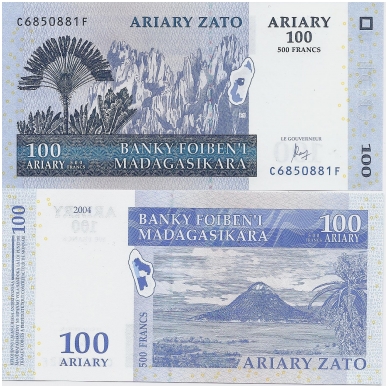 MADAGASKARAS 100 ARIARY 2004 P # 86 AU