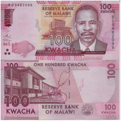 MALAVIS 100 KWACHA 2017 P # NEW UNC