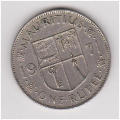 MAURICIJUS 1 RUPEE 1971 KM # 35 VF