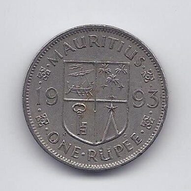 MAURICIJUS 1 RUPEE 1993 KM # 55 VF