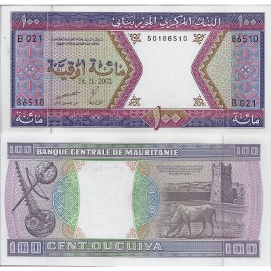 MAURITANIJA 100 OUGUIYA 2002 P # 4 UNC