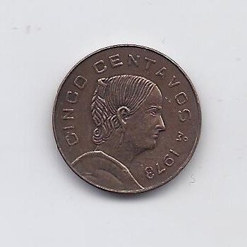 MEXICO 5 CENTAVOS 1973 KM # 427 VF