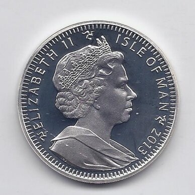 ISLE OF MAN 1 CROWN 2013 KM # 1546.1 PROOF The Luge 1