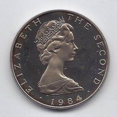 ISLE OF MAN 5 POUNDS 1984 BB KM # 134 PROOF 1