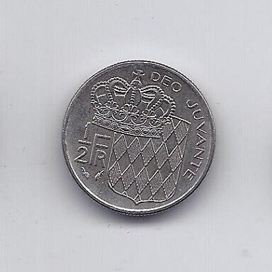 MONACO 1/2 FRANC 1982 KM # 145 XF