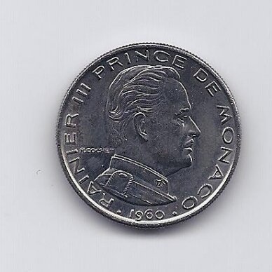 MONACO 1 FRANC 1960 KM # 140 XF 1