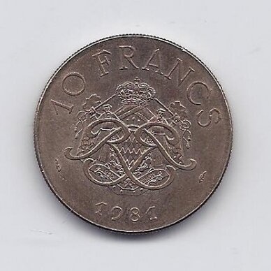 MONACO 10 FRANCS 1981 KM # 154 VF