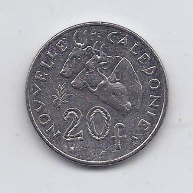 NAUJOJI KALEDONIJA 20 FRANCS 1990 KM # 12 VF