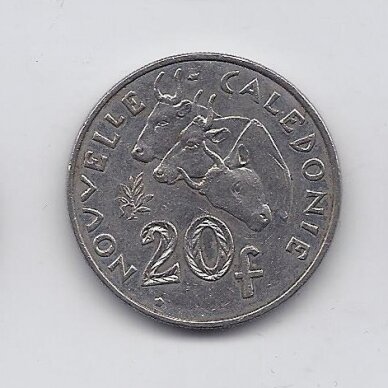 NAUJOJI KALEDONIJA 20 FRANCS 2008 KM # 12a VF