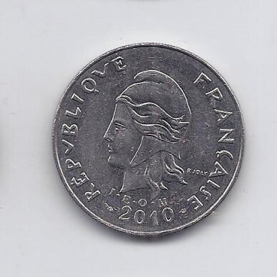 NAUJOJI KALEDONIJA 20 FRANCS 2010 KM # 12a VF 1