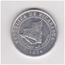 NIKARAGVA 10 CENTAVOS 1974 KM # 29 AU 1