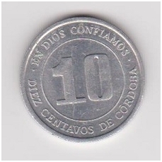 NIKARAGVA 10 CENTAVOS 1974 KM # 29 AU