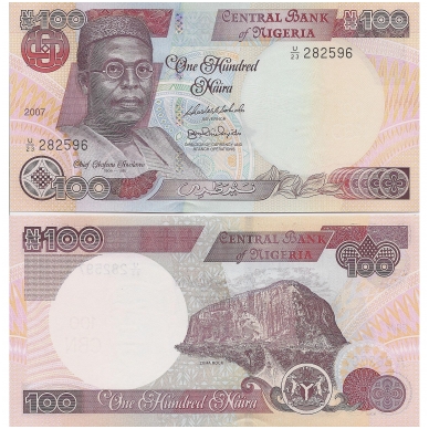 NIGERIJA 100 NAIRA 2007 P # 28h UNC