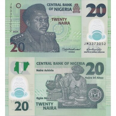 NIGERIJA 20 NAIRA 2024 P # new UNC