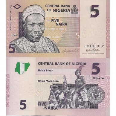 NIGERIA 5 NAIRA 2006 P # 32 UNC