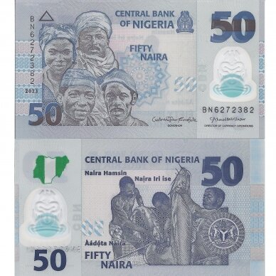 NIGERIJA 50 NAIRA 2023 P # 40-new UNC