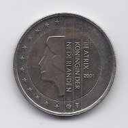 NETHERLANDS 2 EURO 2001 KM # 241 UNC