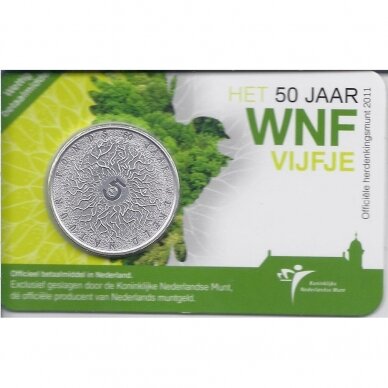 NYDERLANDAI 5 EURO 2011 KM # 305 UNC WWF