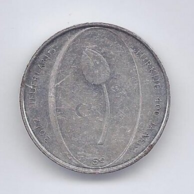 NYDERLANDAI 5 EURO 2012 KM # 316 VF Tulpė