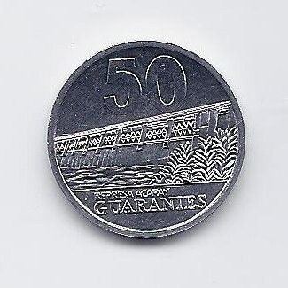 PARAGVAJUS 50 GUARANIES 2012 KM # 191b UNC