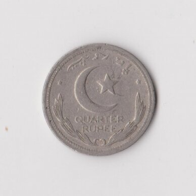 PAKISTANAS 1/4 RUPEE 1948 KM # 5 VF