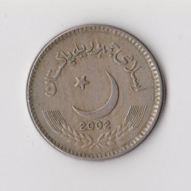 PAKISTANAS 5 RUPEES 2002 KM # 65 VF 1