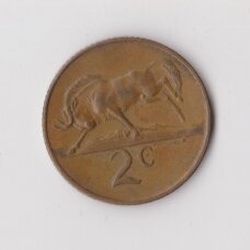 SOUTH AFRICA 2 CENTS 1973 KM # 83 VF