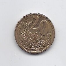 SOUTH AFRICA 20 CENTS 2015 KM # 270 VF/XF