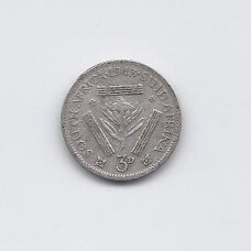 SOUTH AFRICA 3 PENCE 1943 KM # 26 F