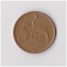 SOUTH AFRICA 5 CENTS 1999 KM # 160 VF