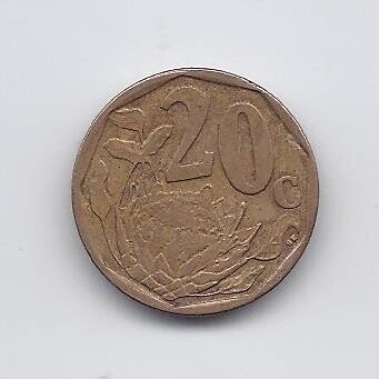 SOUTH AFRICA 20 CENTS 2007 KM # 342 VF