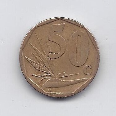 PIETŲ AFRIKA 50 CENTS 2010 KM # 496 VF