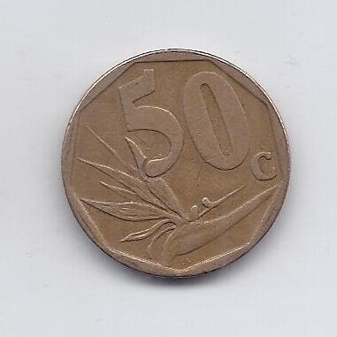 PIETŲ AFRIKA 50 CENTS 2008 KM # 443 VF