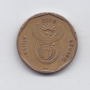 PIETŲ AFRIKA 50 CENTS 2010 KM # 496 VF 1