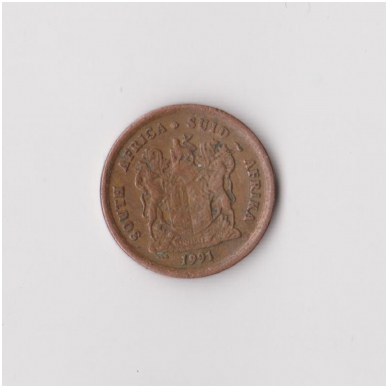 SOUTH AFRICA 1 CENT 1991 KM # 132 XF 1