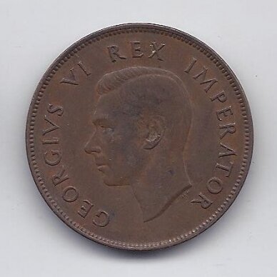 SOUTH AFRICA 1 PENNY 1940 KM # 25 VF 1