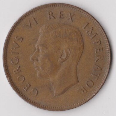 SOUTH AFRICA 1 PENNY 1942 KM # 25 VF 1