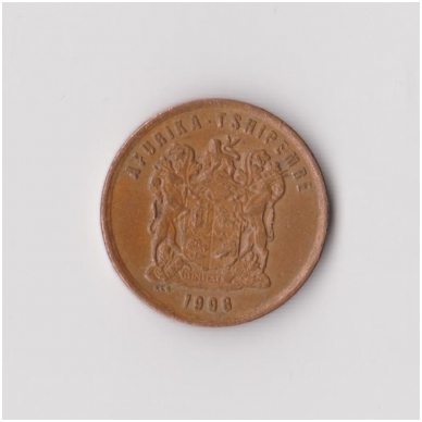 SOUTH AFRICA 2 CENTS 1998 KM # 159 XF 1